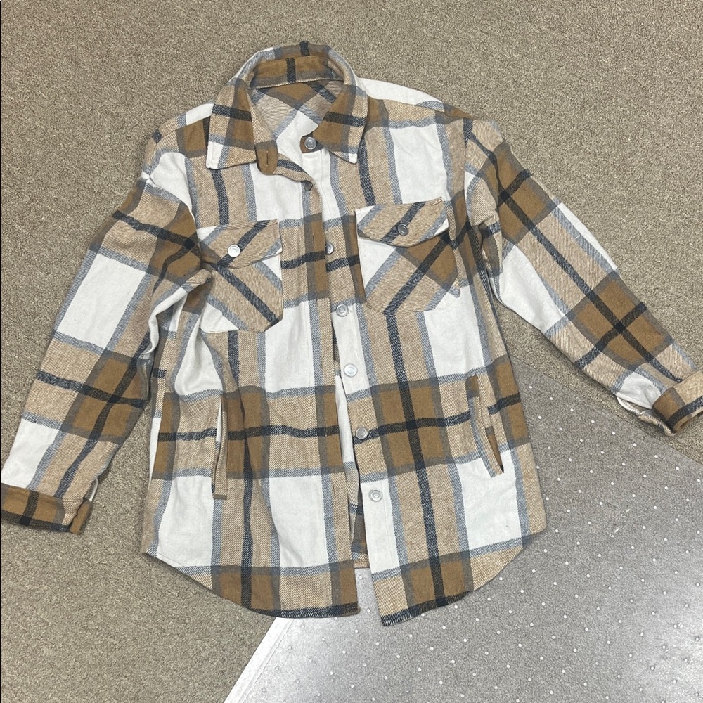 Plaid Button-Up Shirt